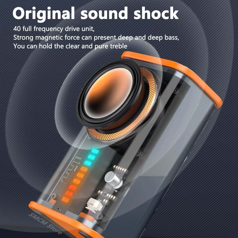 Transparent Mecha Bluetooth Speaker with LED Lights