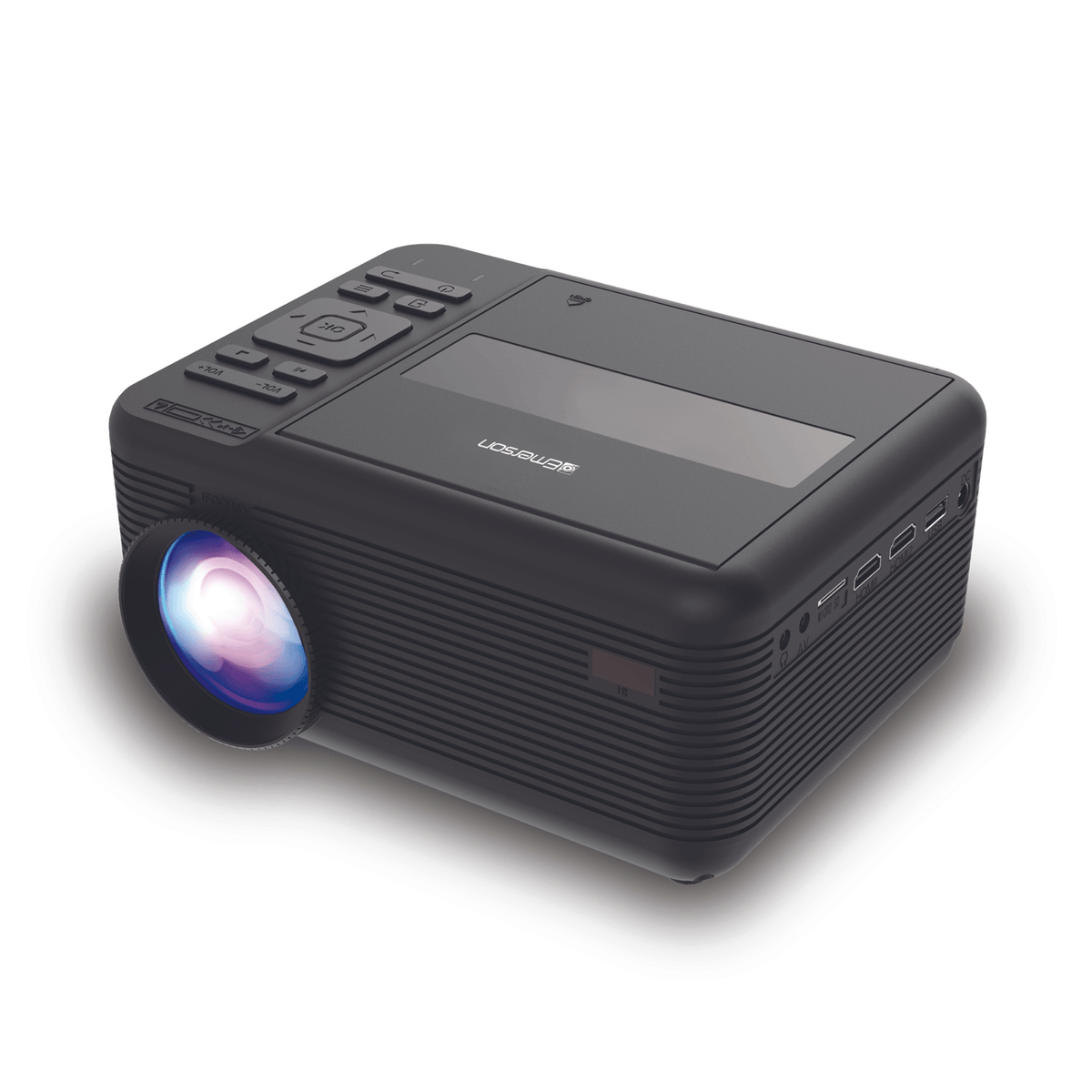 Emerson 150 inch home theater projector with built-in DVD player