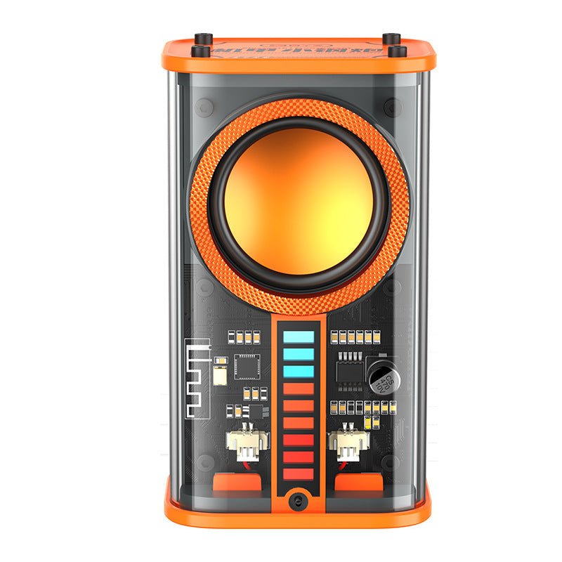Transparent Mecha Bluetooth Speaker with LED Lights