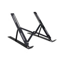 Aluminum foldable laptop stand, side view