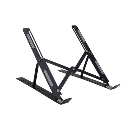 Aluminum foldable laptop stand, side view