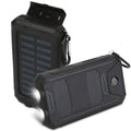 10,000mAh Solar Power Bank with Flashlight & Compass