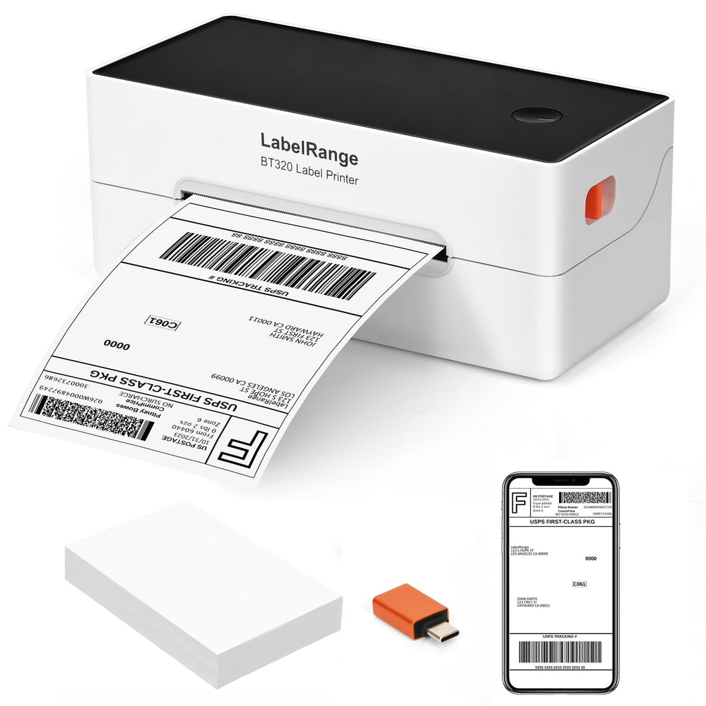 4x6 Thermal Shipping Label Printer with Bluetooth & USB