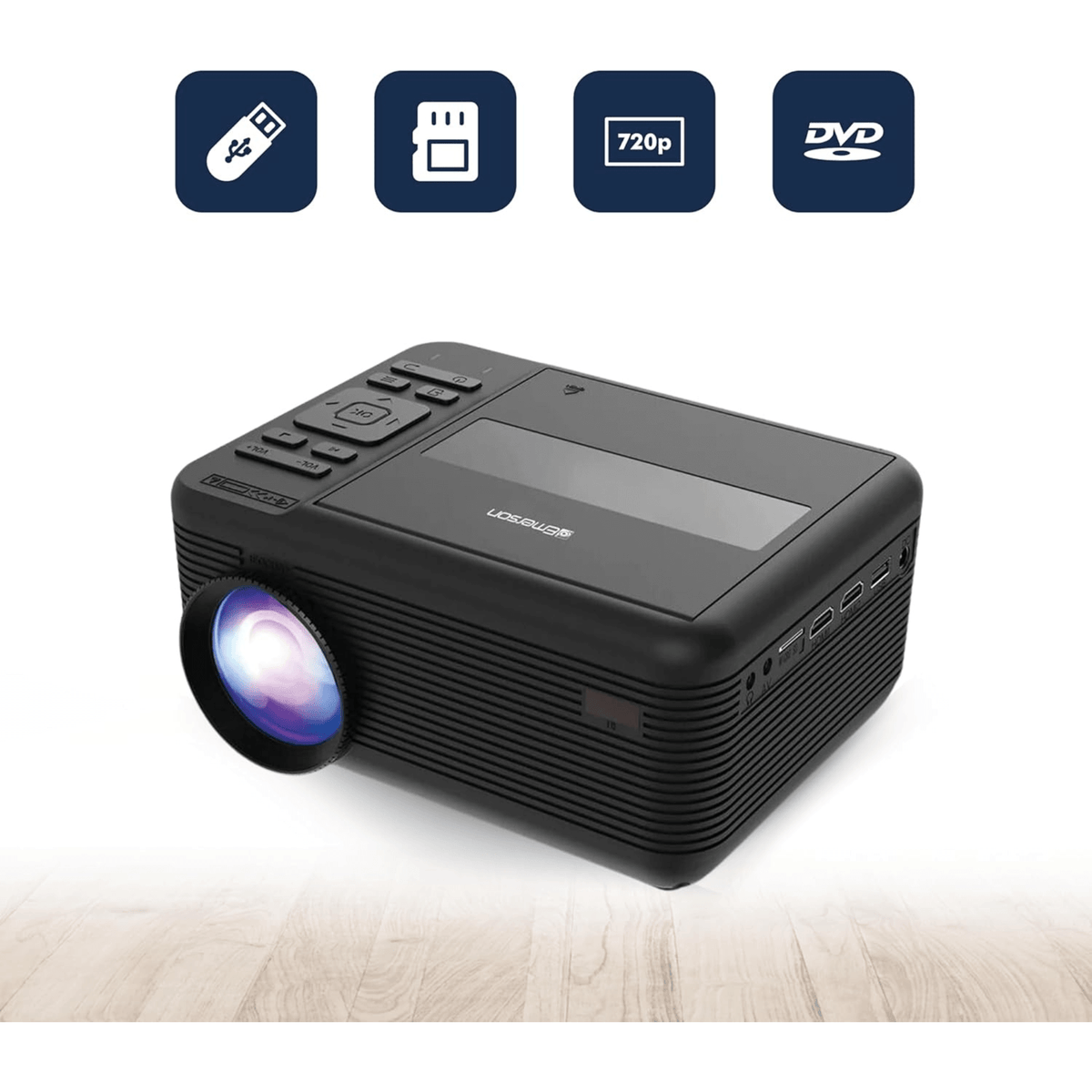 Emerson EVP-2501C projector with DVD player, view 7