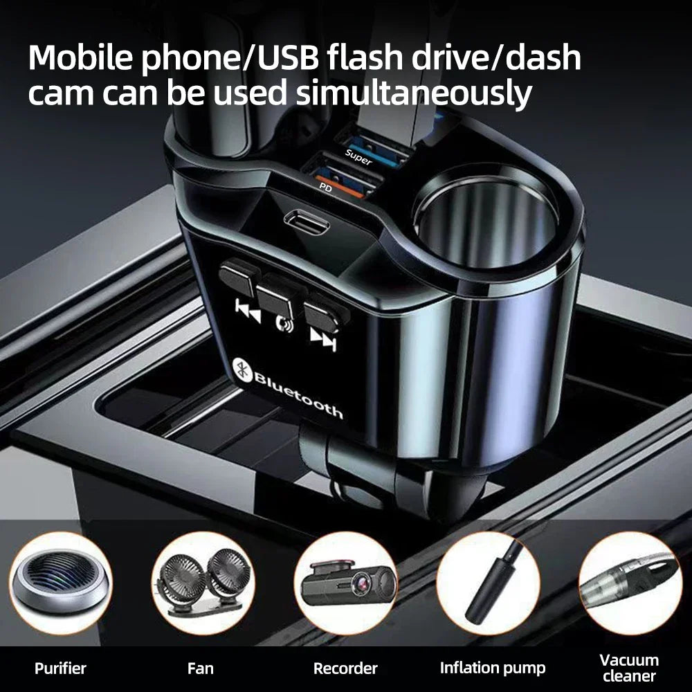 Fast USB Car Charger, Bluetooth & USB-C Options