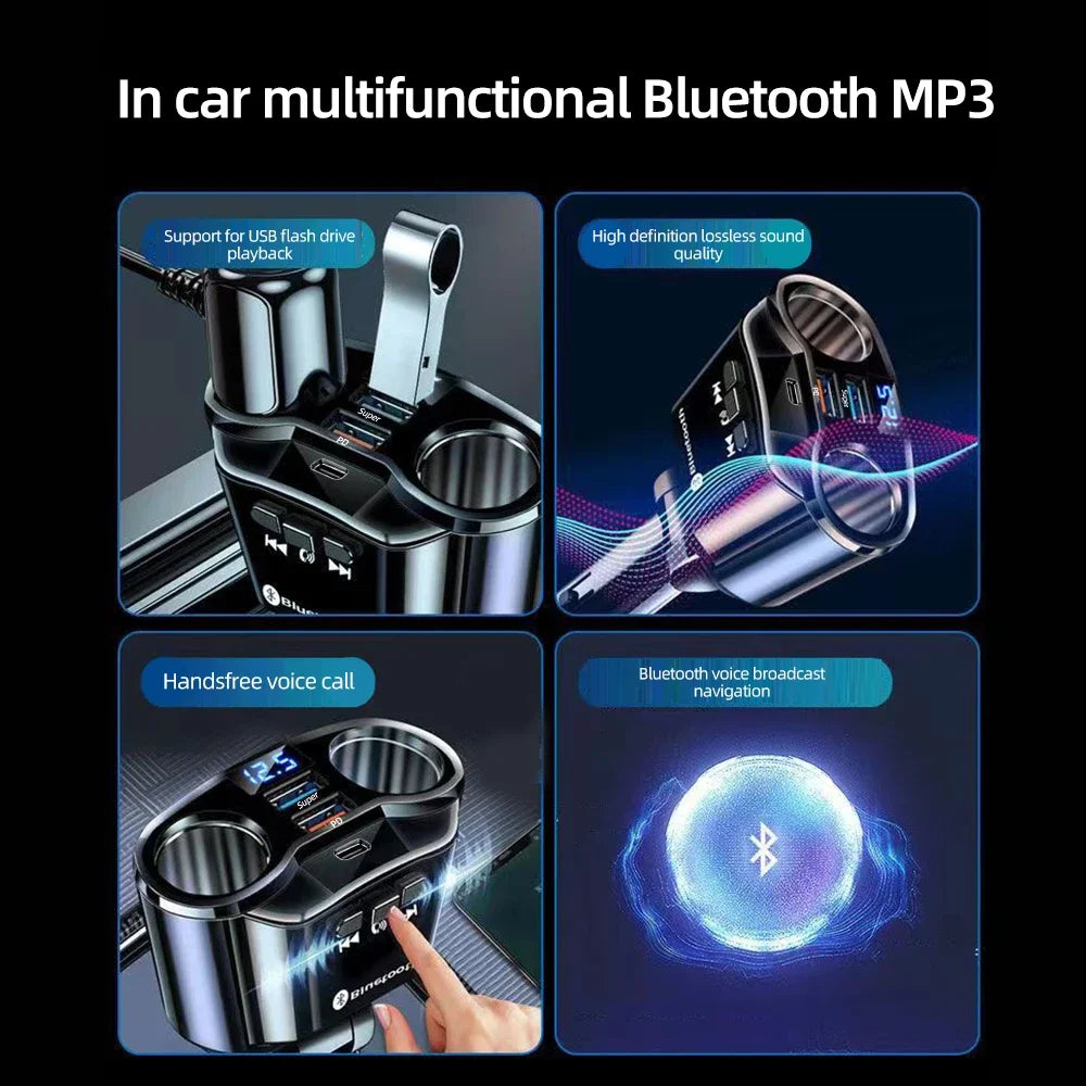 Fast USB Car Charger, Bluetooth & USB-C Options