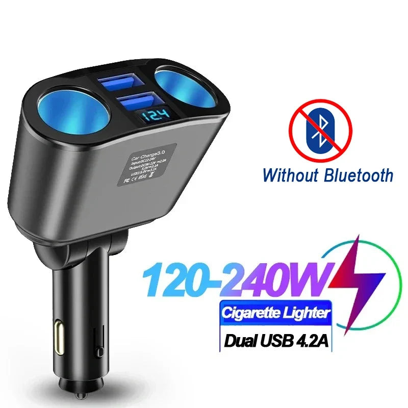 Fast USB Car Charger, Bluetooth & USB-C Options