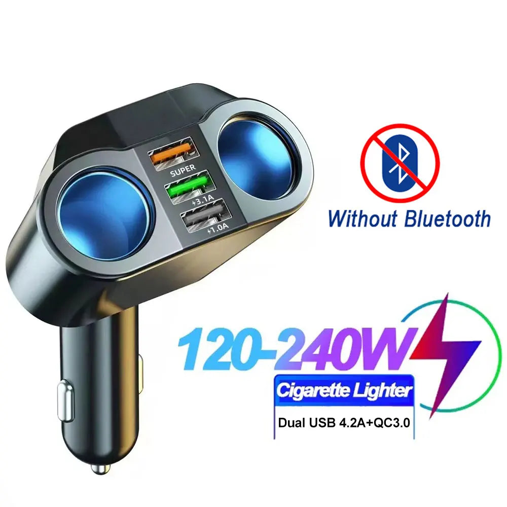 Fast USB Car Charger, Bluetooth & USB-C Options