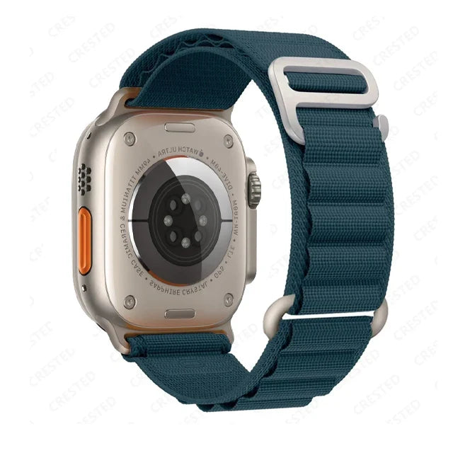 BandsCo Alpine Nylon Loop Band for Apple Watch, Metal Hook