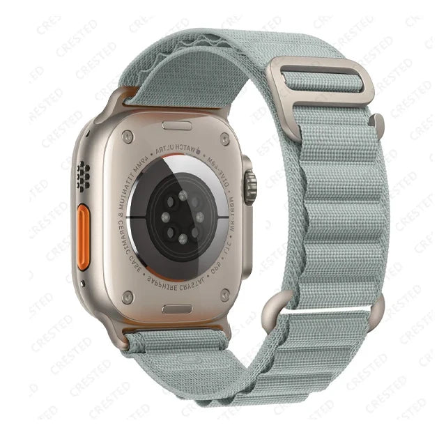 BandsCo Alpine Nylon Loop Band for Apple Watch, Metal Hook