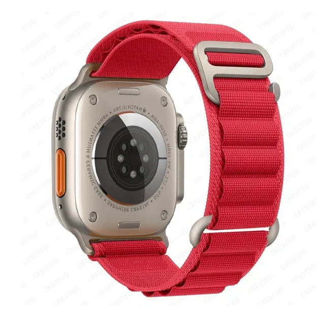 BandsCo Alpine Nylon Loop Band for Apple Watch, Metal Hook