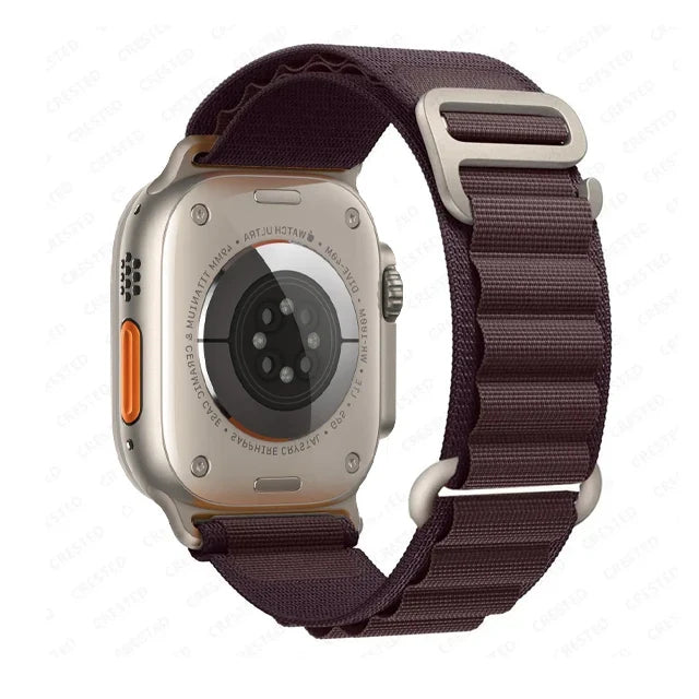 BandsCo Alpine Nylon Loop Band for Apple Watch, Metal Hook