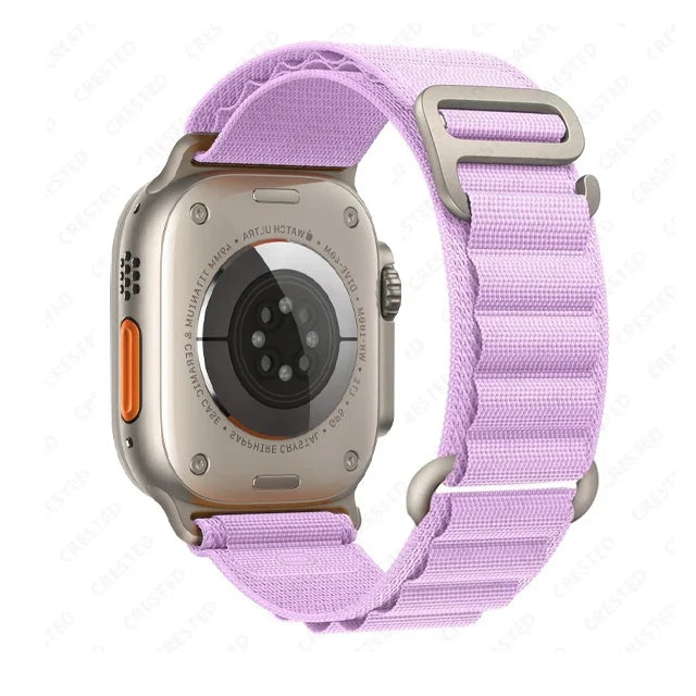 BandsCo Alpine Nylon Loop Band for Apple Watch, Metal Hook