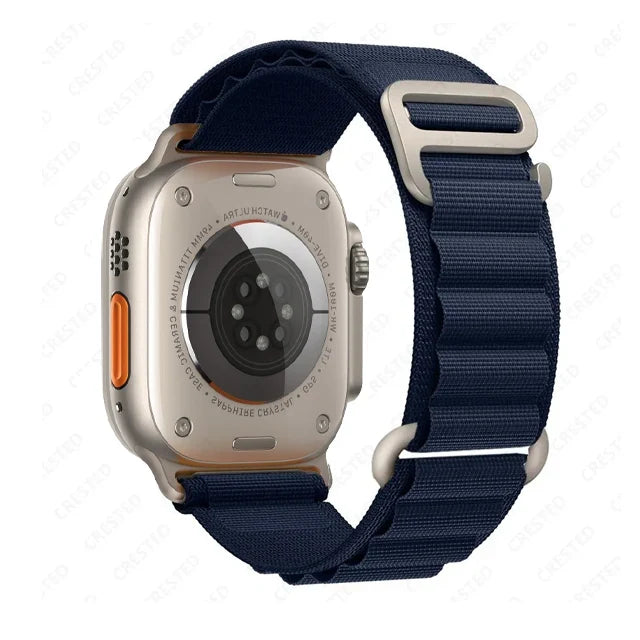 BandsCo Alpine Nylon Loop Band for Apple Watch, Metal Hook