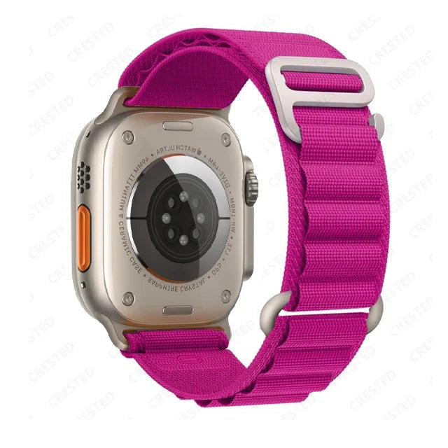 BandsCo Alpine Nylon Loop Band for Apple Watch, Metal Hook