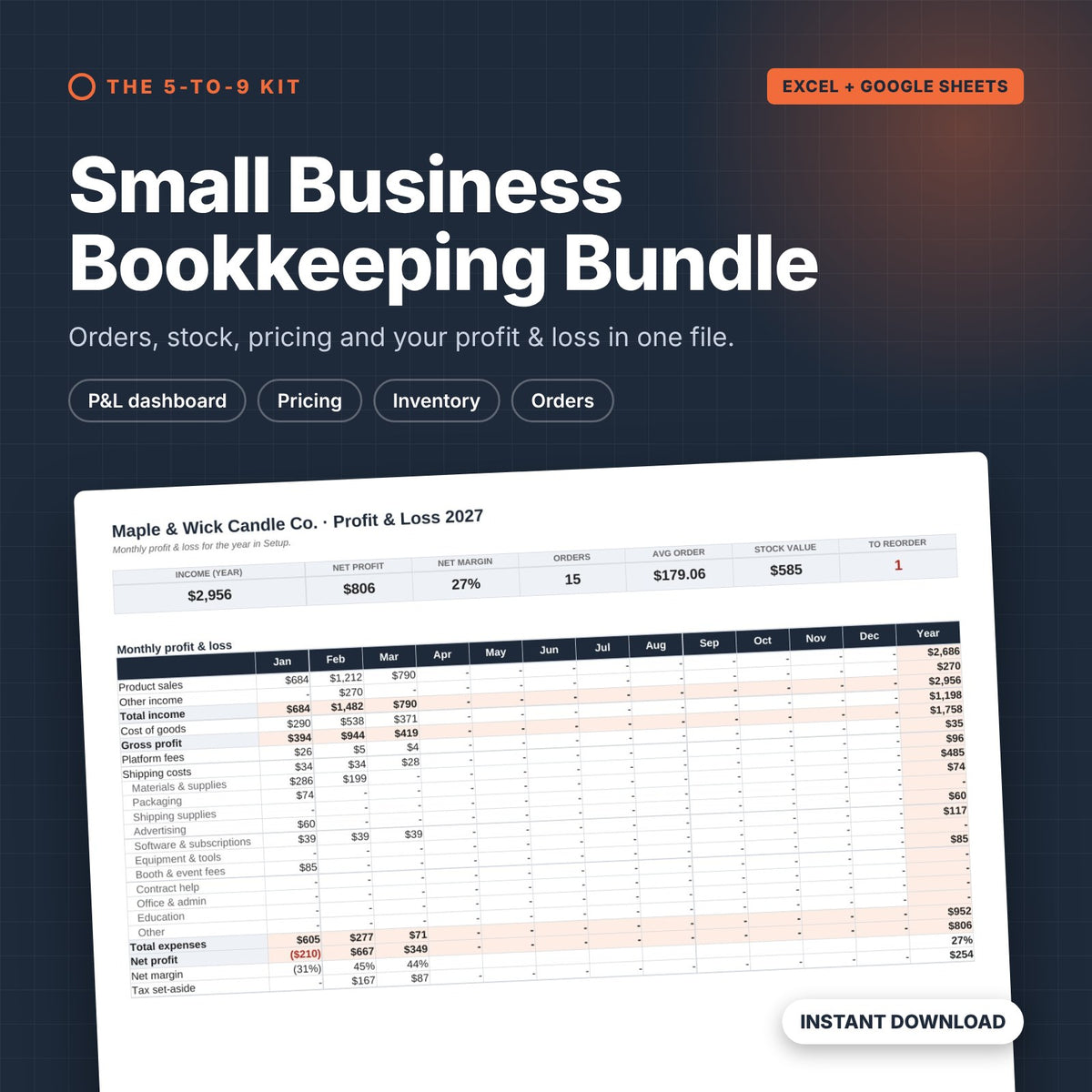 Small Business Bookkeeping Bundle cover