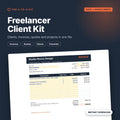 Freelancer Client Kit cover showing the invoice template