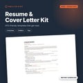 ATS-friendly Resume and Cover Letter Kit cover showing the modern resume template